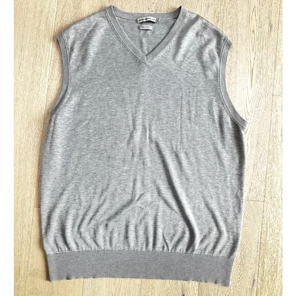 Peter Millar‎ Silk/Cotton/Cashmere Gray Sweater Vest Size Medium - Picture 1 of 9